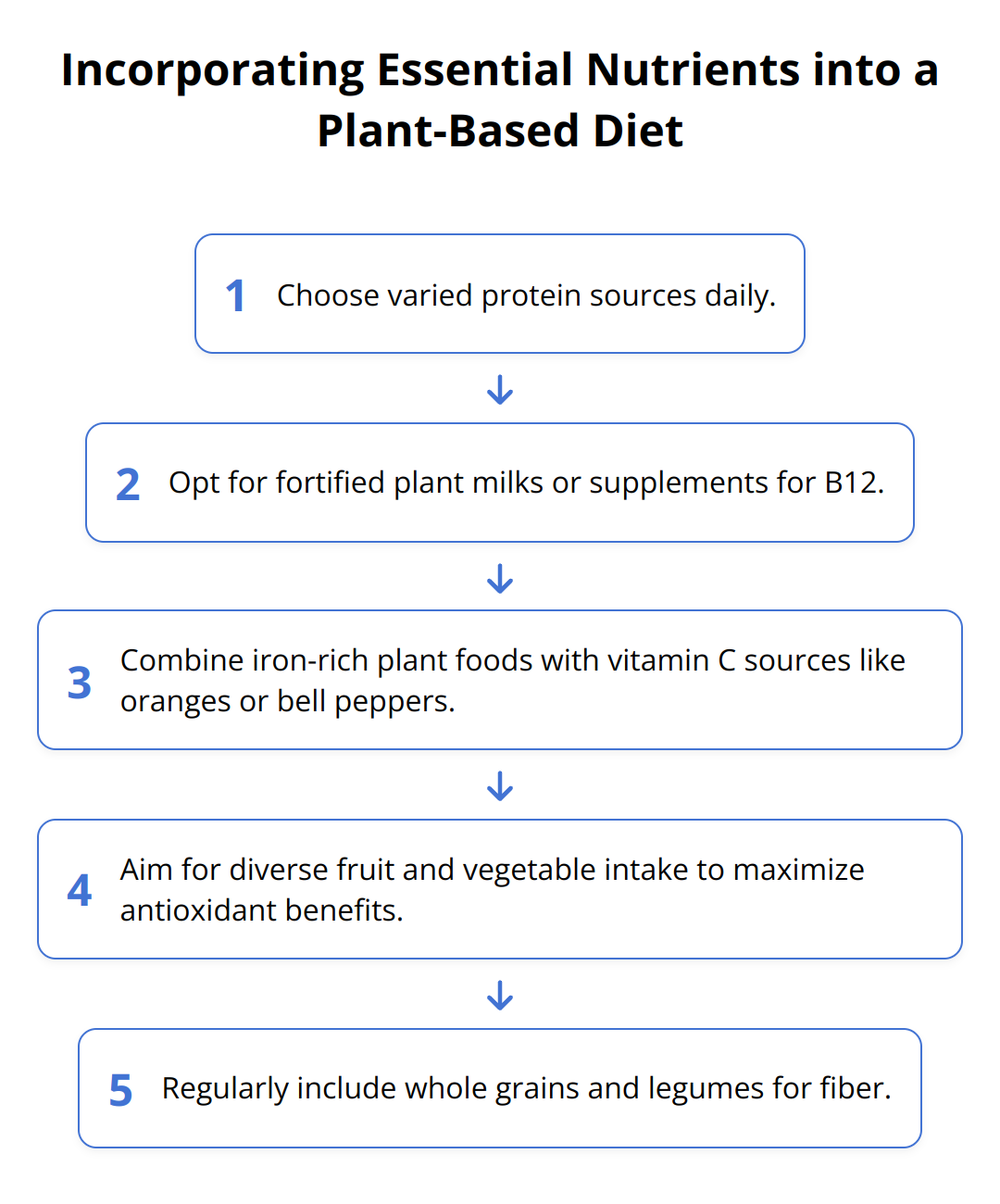 Flow Chart - Incorporating Essential Nutrients into a Plant-Based Diet